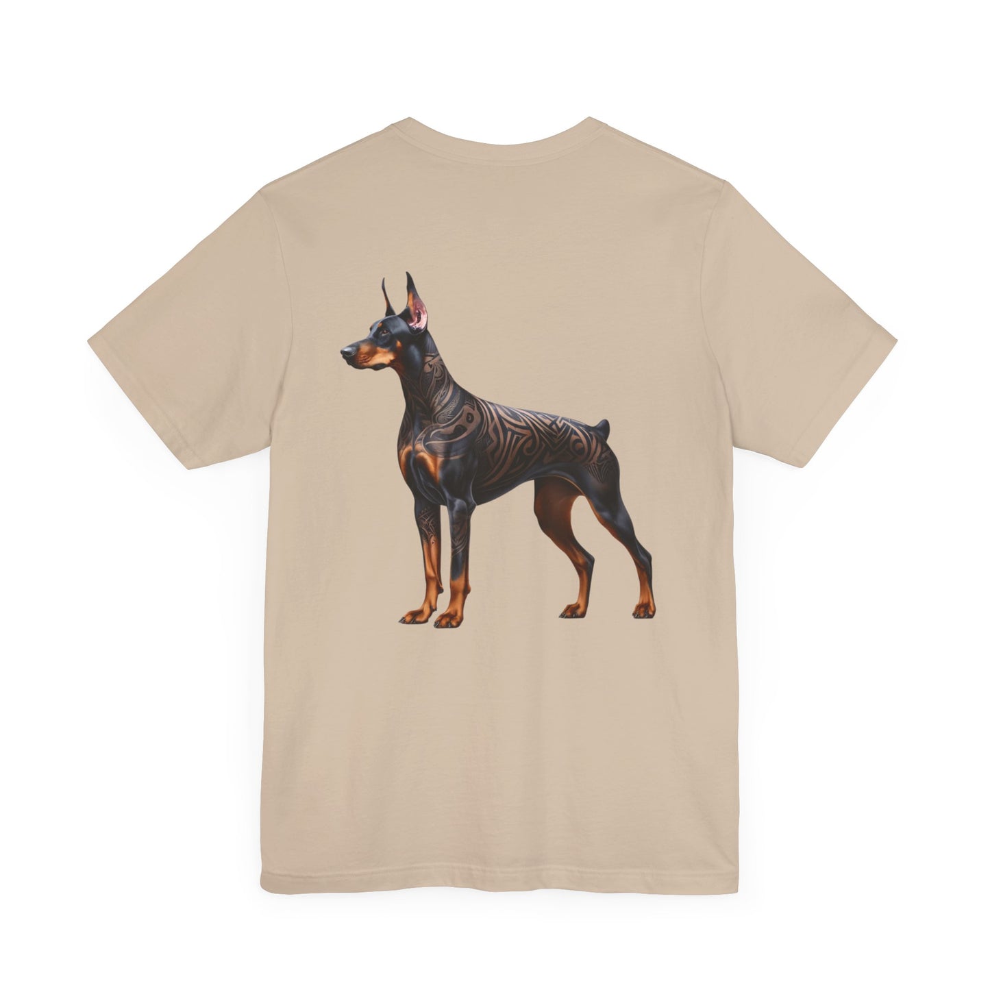 Doberman Unisex Jersey Short Sleeve Tee - Brown & black Doberman