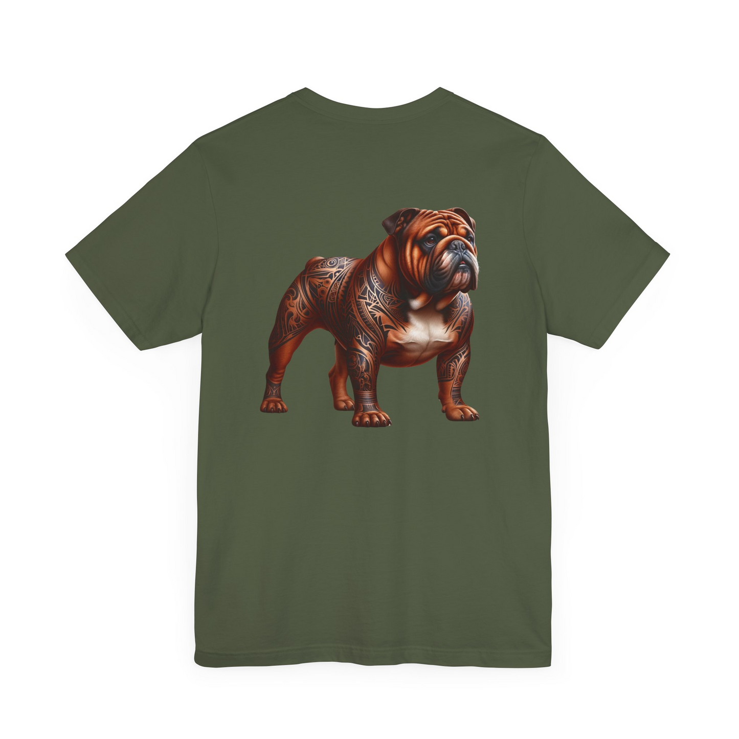 Bulldog Unisex Jersey Short Sleeve Tee - Golden brown Bulldog