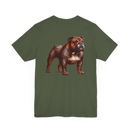 Bulldog Unisex Jersey Short Sleeve Tee - Golden brown Bulldog