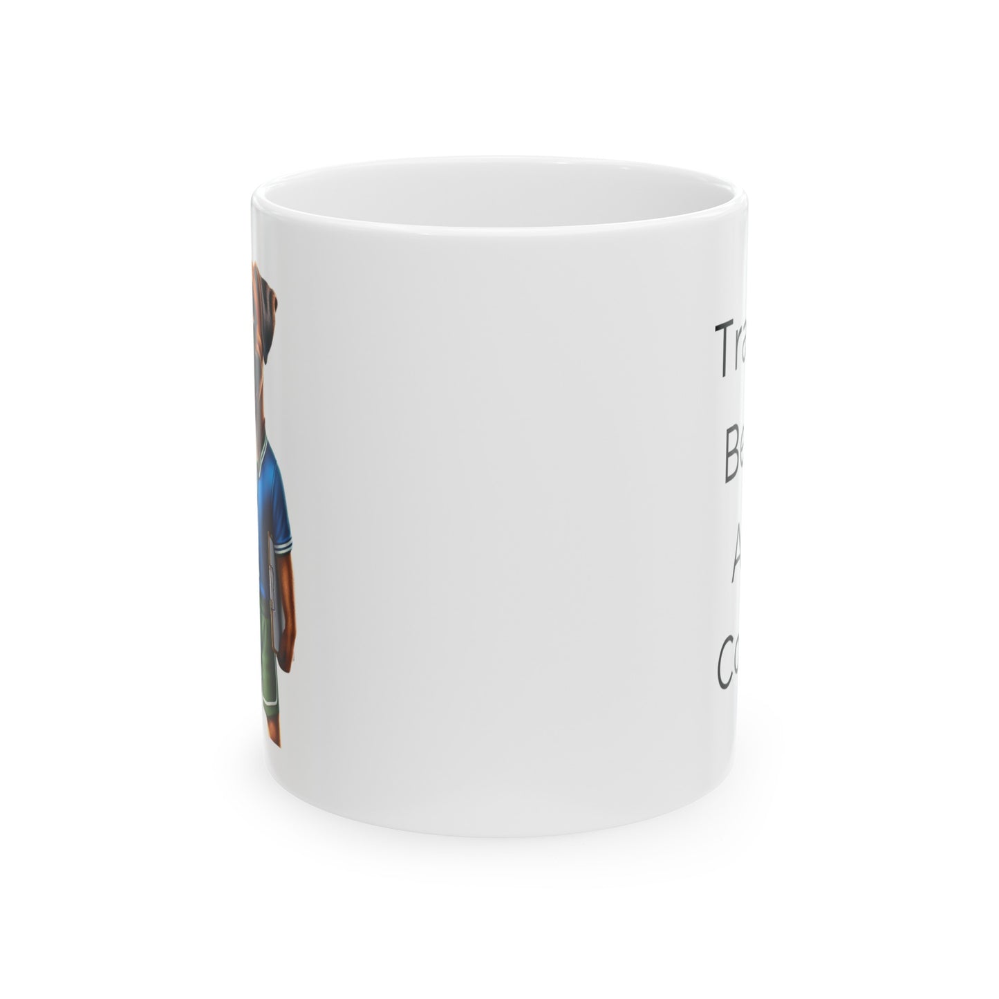 Boxer "Training Begins After Coffee." Ceramic Mug (11oz, 15oz)