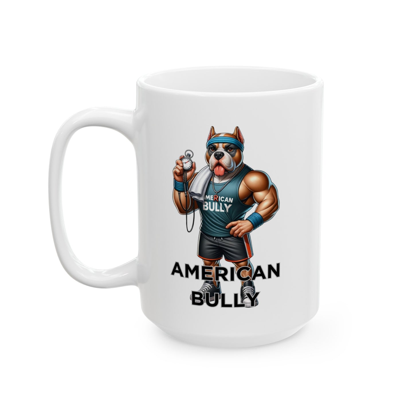 American Bully "Caffeinate, then Dominate!" Ceramic Mug (11oz, 15oz)