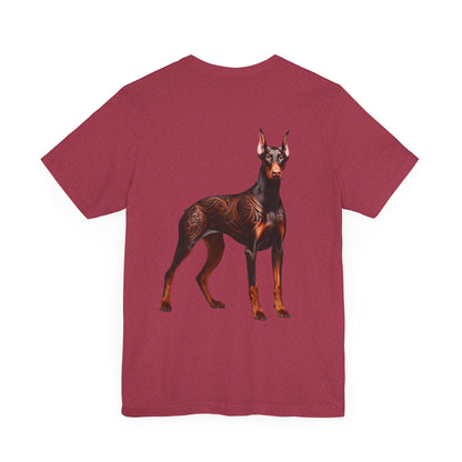 Doberman Unisex Jersey Short Sleeve Tee - Brown Doberman