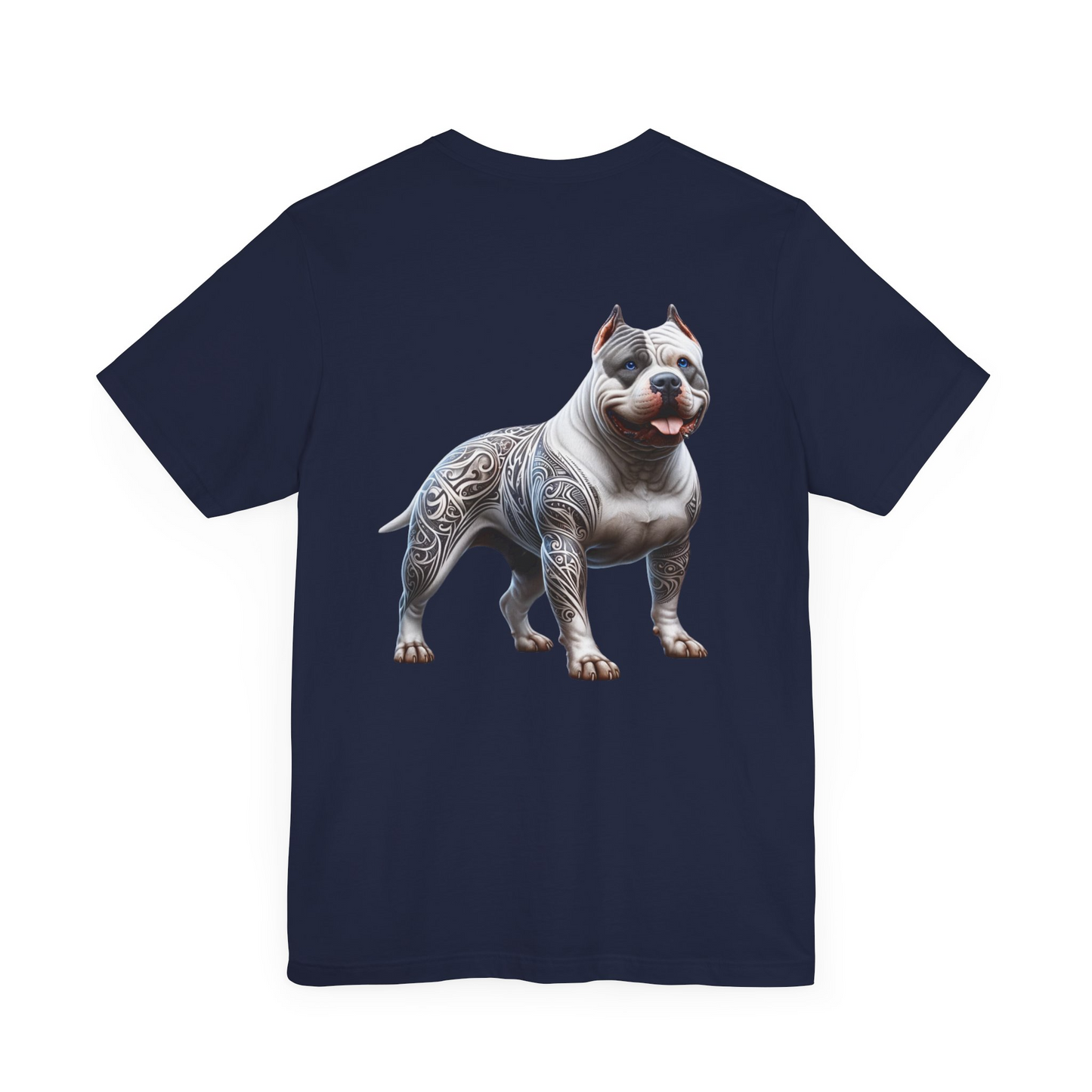 American Bully Unisex Jersey Short Sleeve Tee - White gray right profile