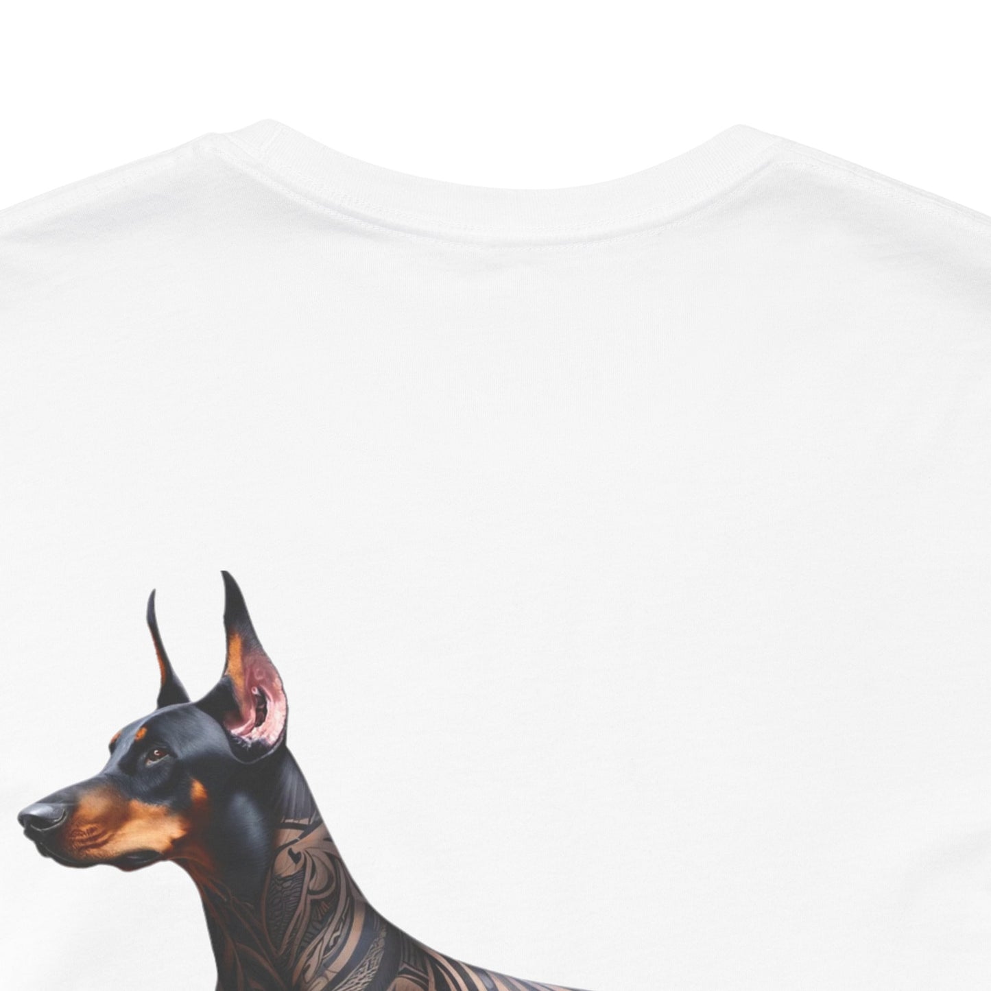 Doberman Unisex Jersey Short Sleeve Tee - Brown & black Doberman