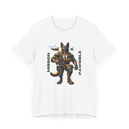 K9 Tactical "Mission Pawsible" Unisex Jersey Short Sleeve Tee