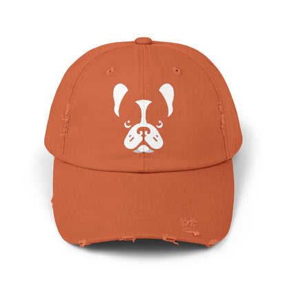 French Bulldog  - Stylish Unisex Distressed Cap