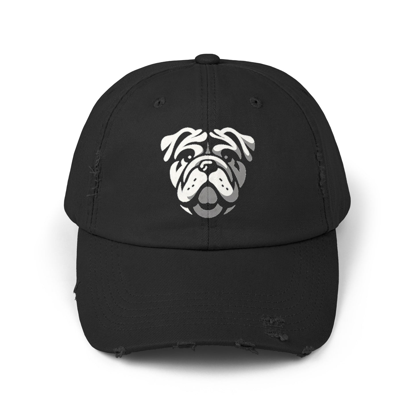 Bulldog - Stylish Unisex Distressed Cap