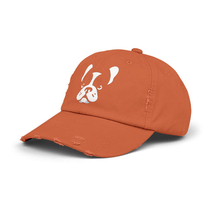 French Bulldog  - Stylish Unisex Distressed Cap