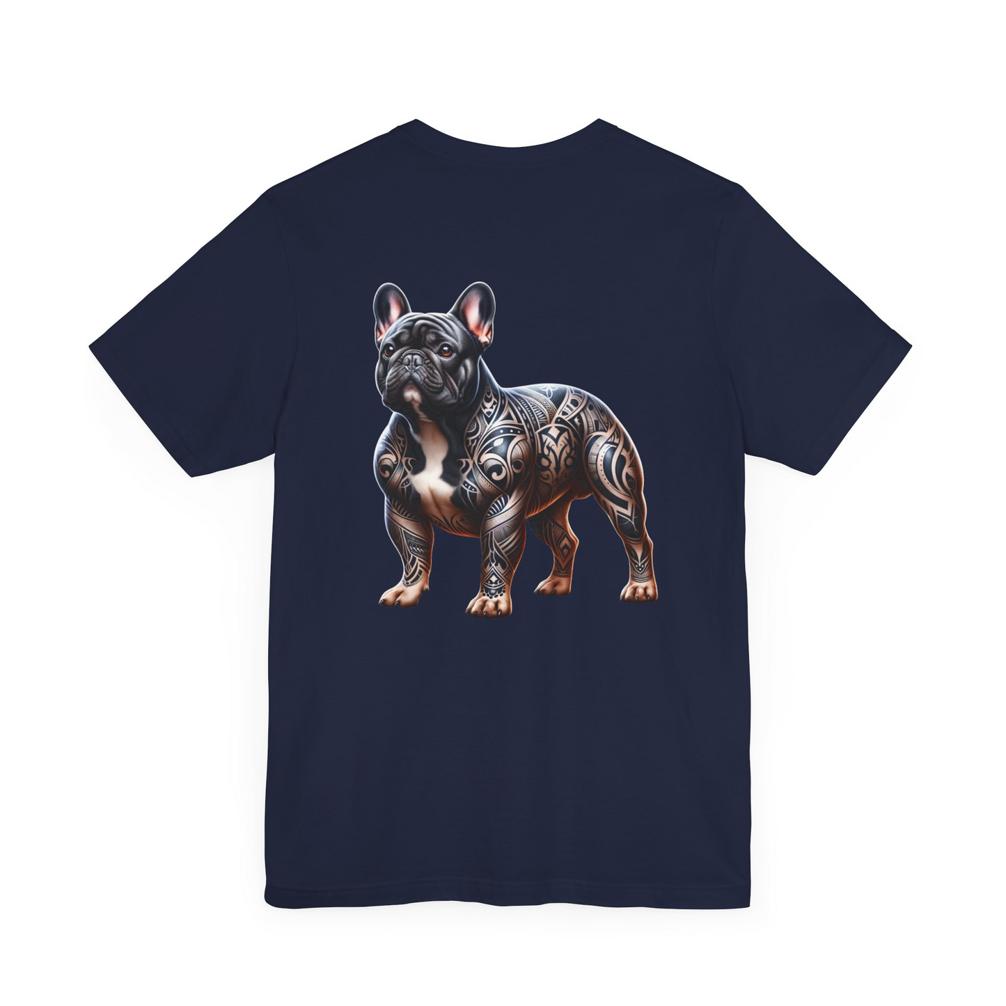 French Bulldog Unisex Jersey Short Sleeve Tee - Left profile