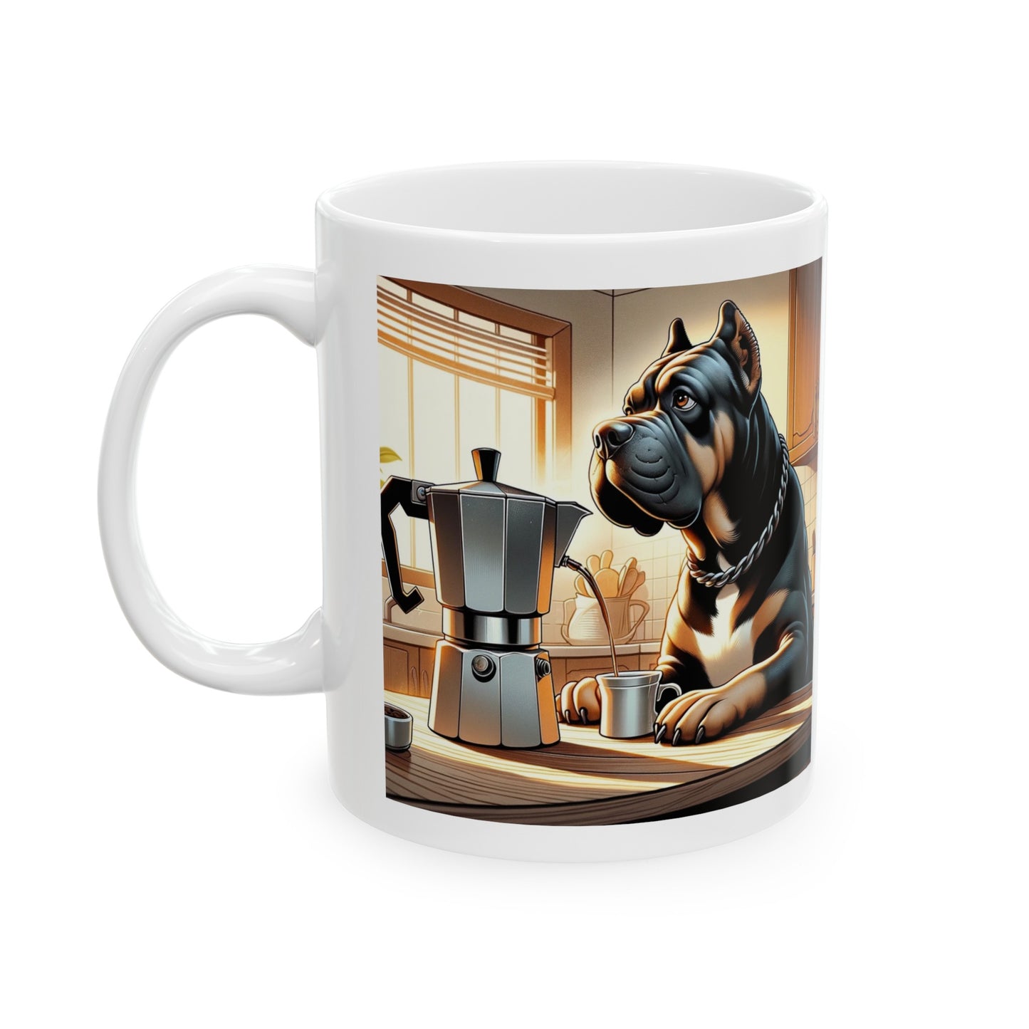 Cane Corso -Moka Pot- Ceramic Mug (11oz, 15oz)