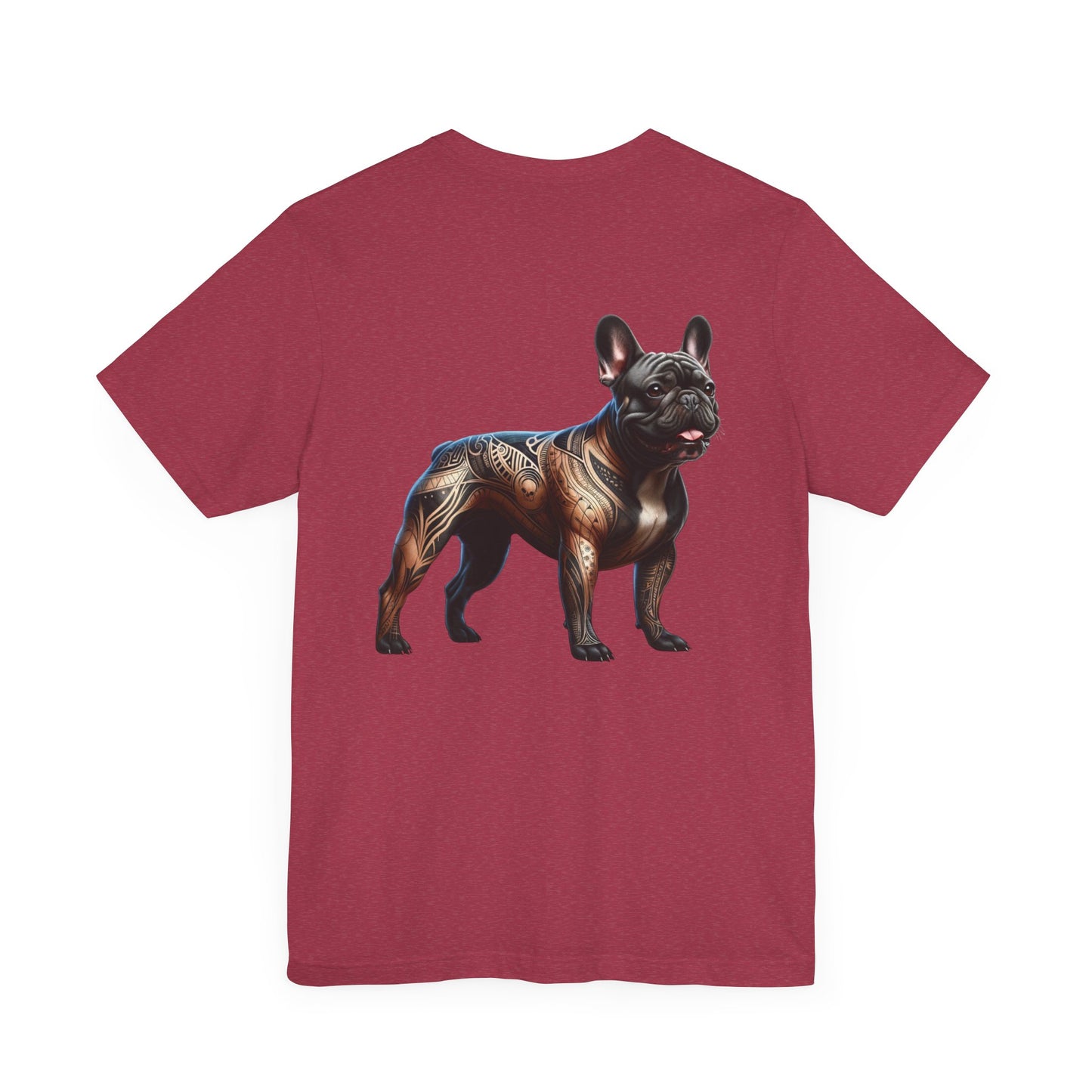 French Bulldog Unisex Jersey Short Sleeve Tee - Golden and black Frenchie