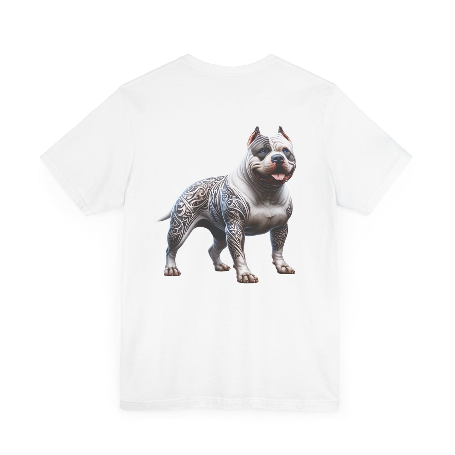 American Bully Unisex Jersey Short Sleeve Tee - White gray right profile