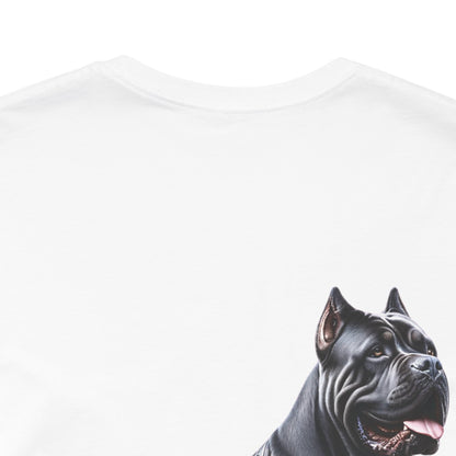 If My Cane Corso Unisex Jersey Short Sleeve Tee - Blk and white Cane Corso right profile