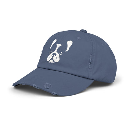 French Bulldog  - Stylish Unisex Distressed Cap