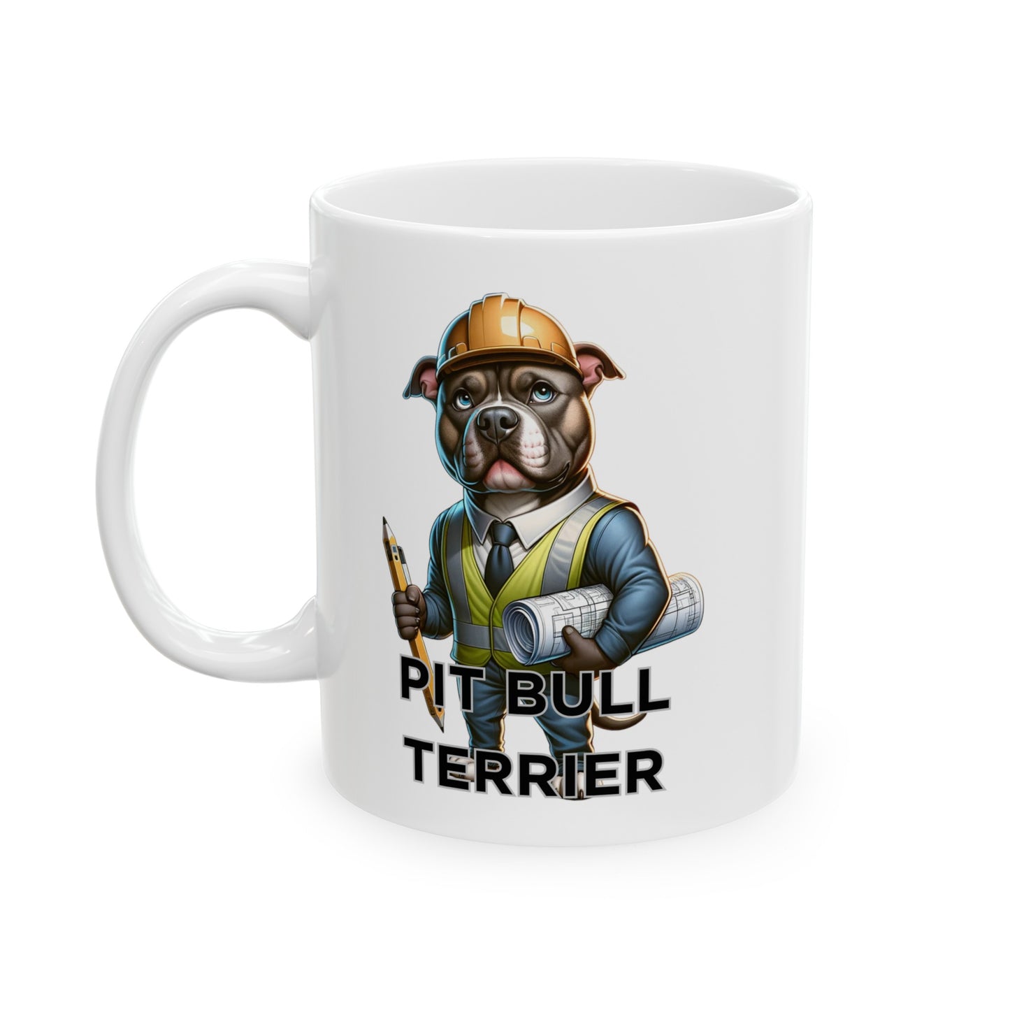 Pitbull Terrier "Schedule Supervise Sip." Ceramic Mug (11oz, 15oz)