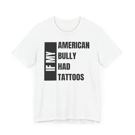 American Bully Unisex Jersey Short Sleeve Tee -White gray left side profile