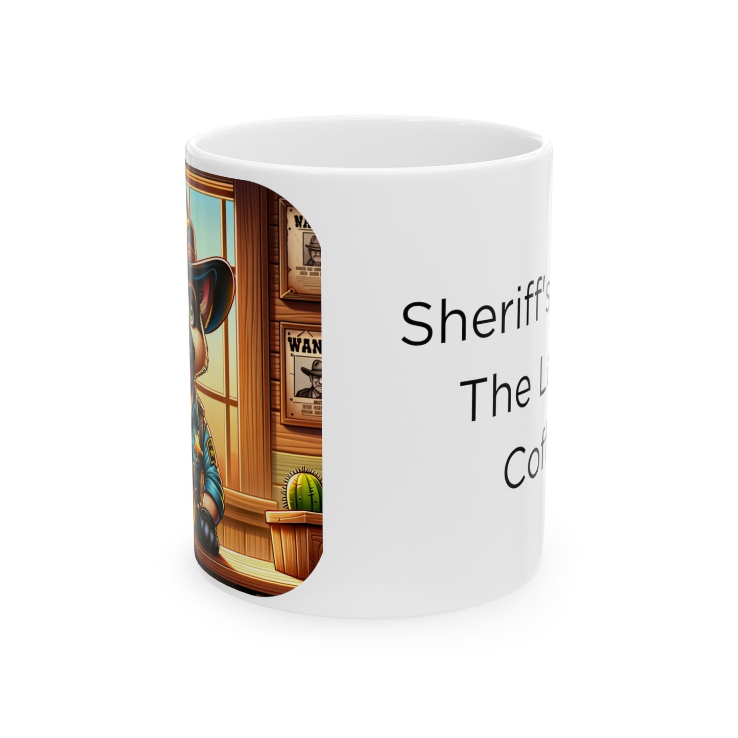 K9 Sheriff "Sheriff's Brew- The Law of Coffee!" Ceramic Mug (11oz, 15oz)