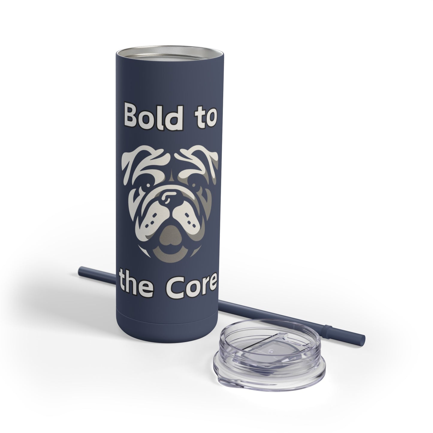 Bulldog "Bold to the Core" Skinny Matte Tumbler, 20oz