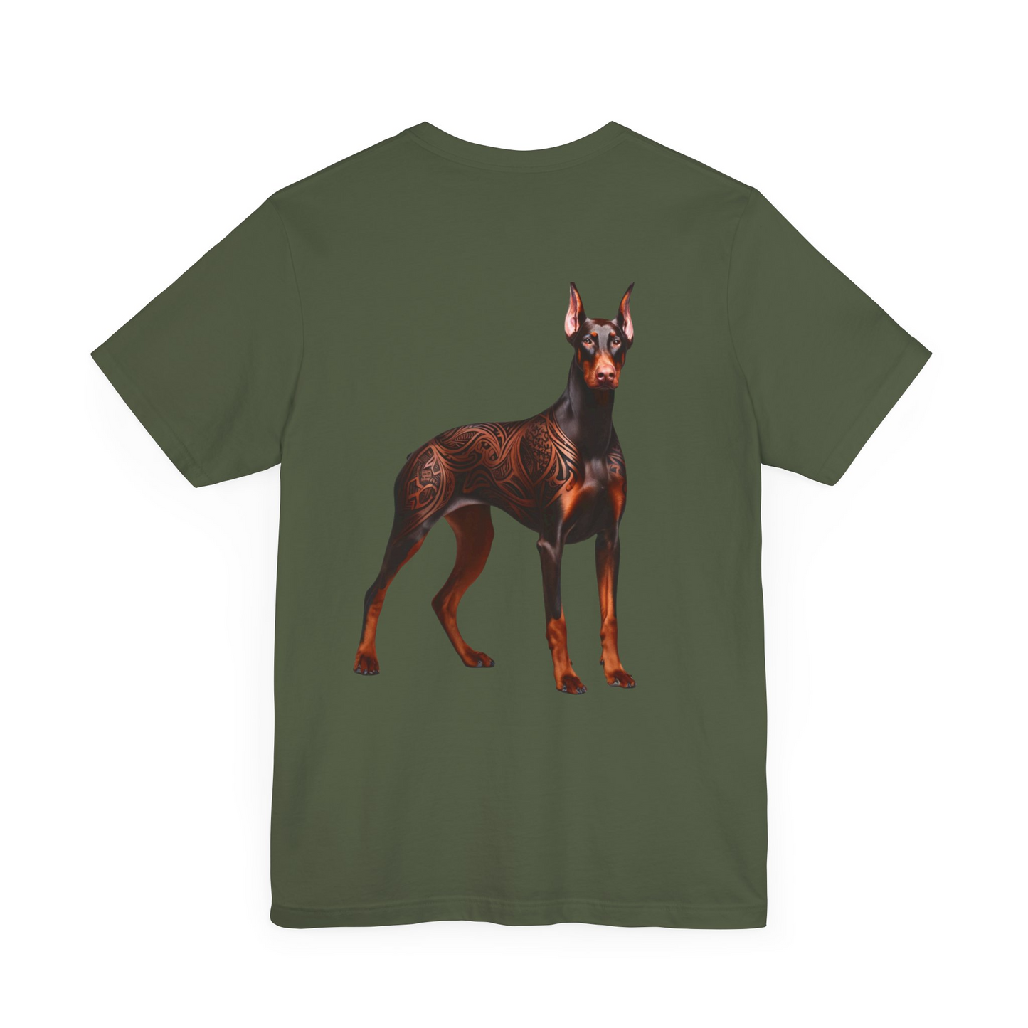 Doberman Unisex Jersey Short Sleeve Tee - Brown Doberman