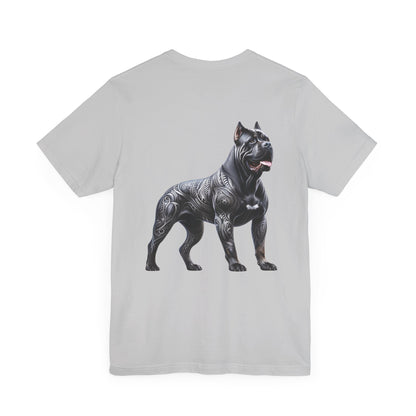 If My Cane Corso Unisex Jersey Short Sleeve Tee - Blk and white Cane Corso right profile