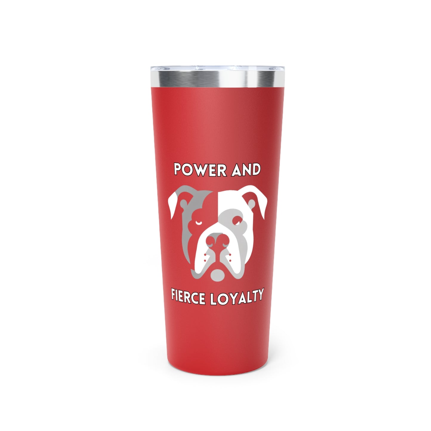 Pitbull "Power and Fierce Loyalty." Copper Vacuum Insulated Tumbler, 22oz