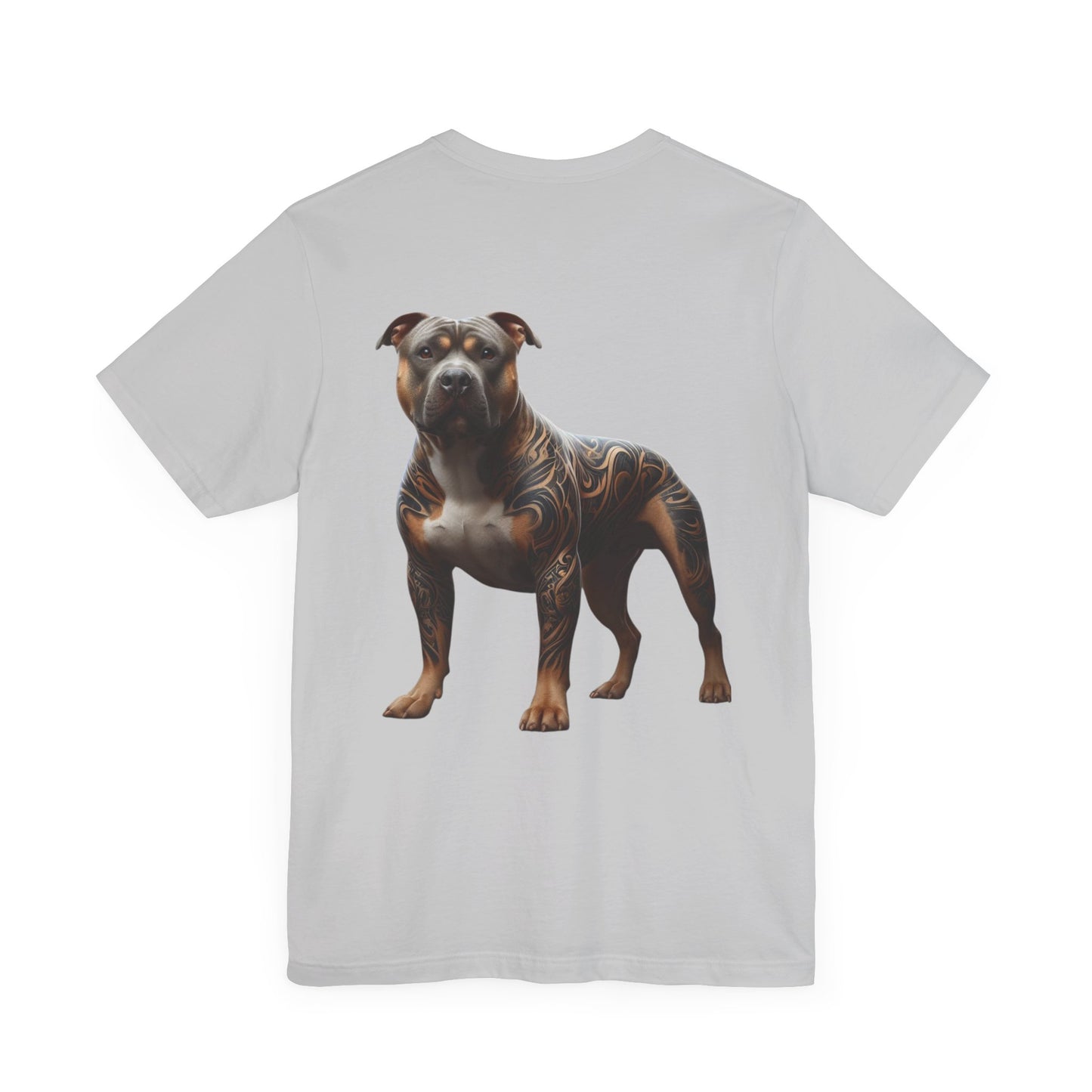 If My Pitbull Had Tattoo Unisex Jersey Short Sleeve Tee - Dark Brown Pitbull