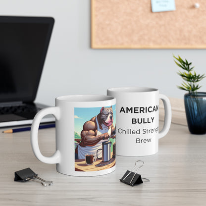 American Bully -Cold Press Coffee-"Chilled Strength Brew" Ceramic Mug (11oz, 15oz)