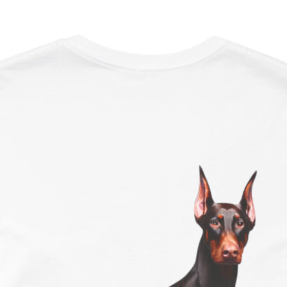 Doberman Unisex Jersey Short Sleeve Tee - Brown Doberman