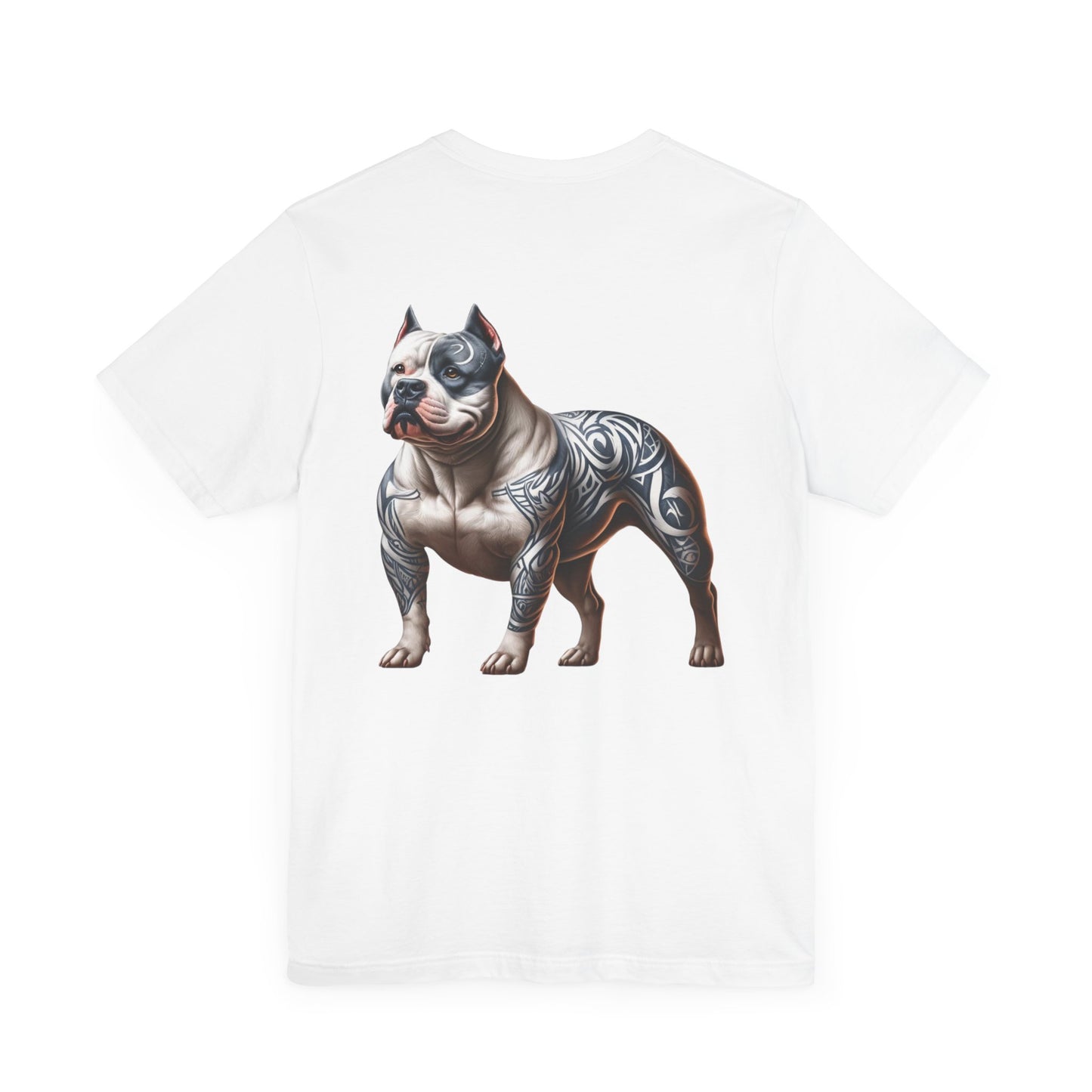 American Bully Unisex Jersey Short Sleeve Tee -White gray left side profile