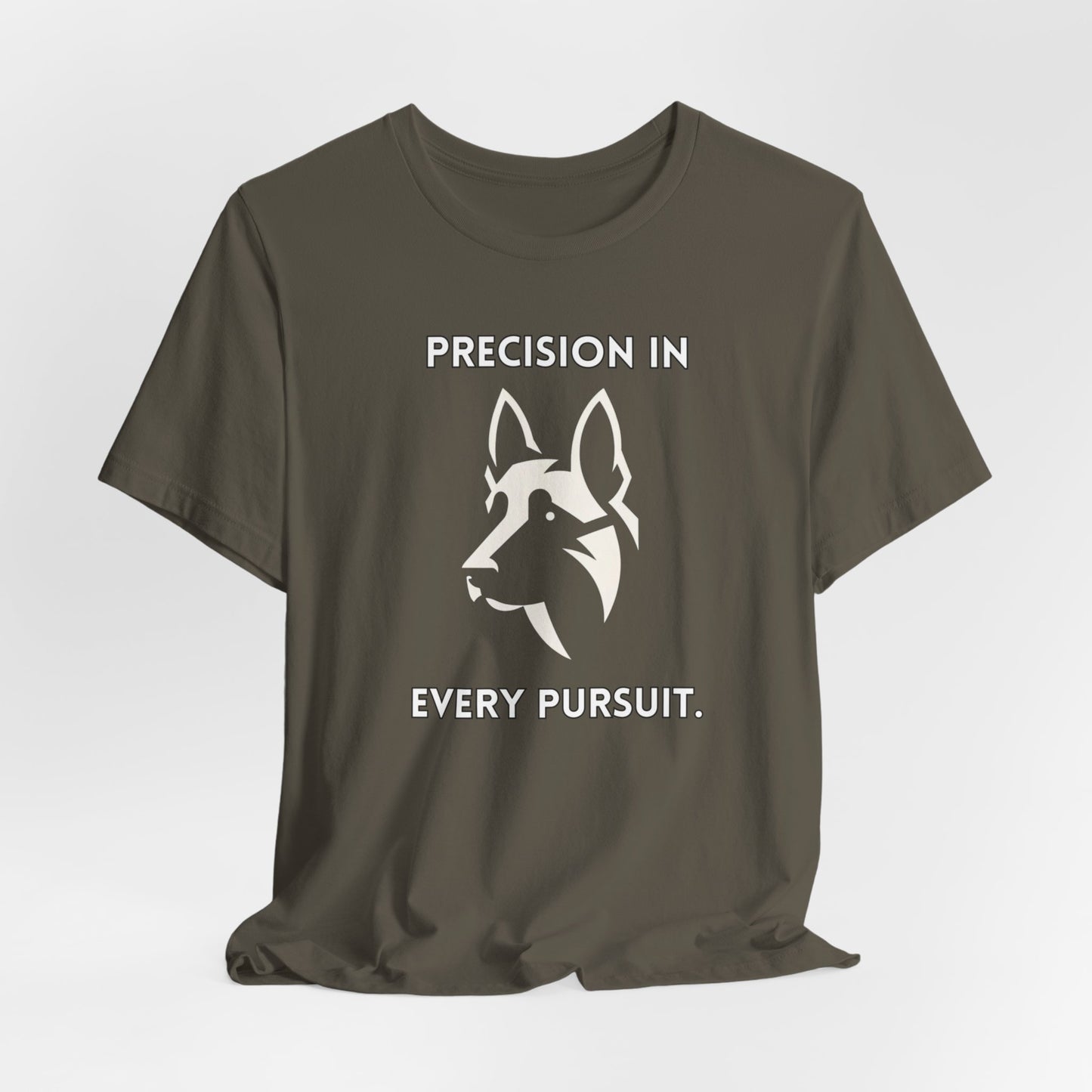 Belgian Malinois "Precision in Every Pursuit." Unisex Jersey Short Sleeve Tee