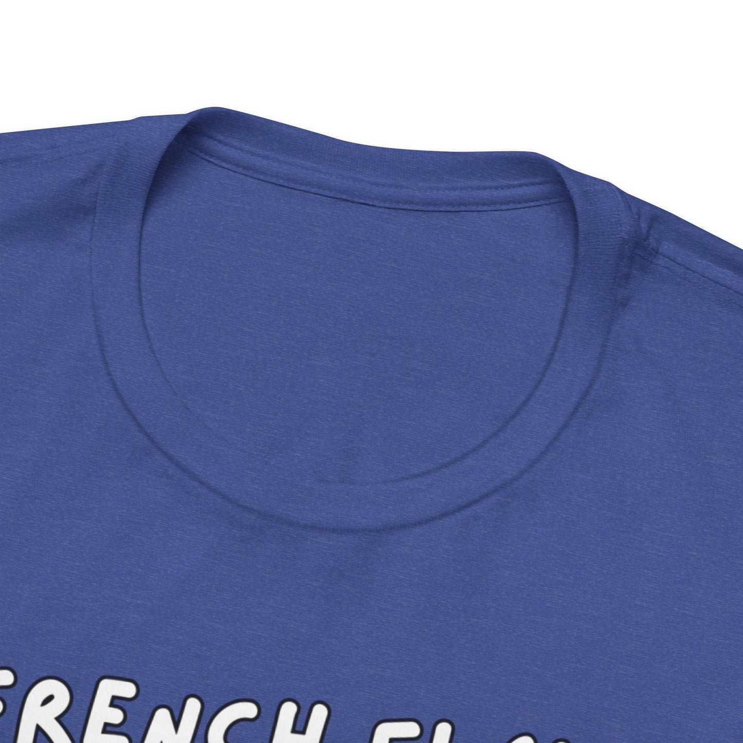 French Bulldog "French Flair, Chic Charm." Unisex Jersey Short Sleeve Tee