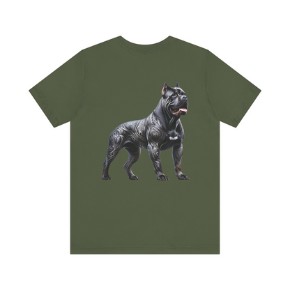 If My Cane Corso Unisex Jersey Short Sleeve Tee - Blk and white Cane Corso right profile