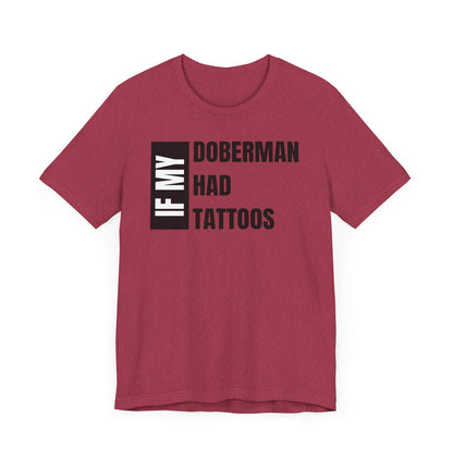 Doberman Unisex Jersey Short Sleeve Tee - Brown & black Doberman