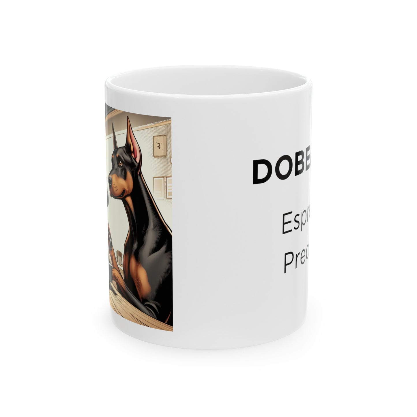 Doberman -Espresso Coffee- Ceramic Mug (11oz, 15oz)