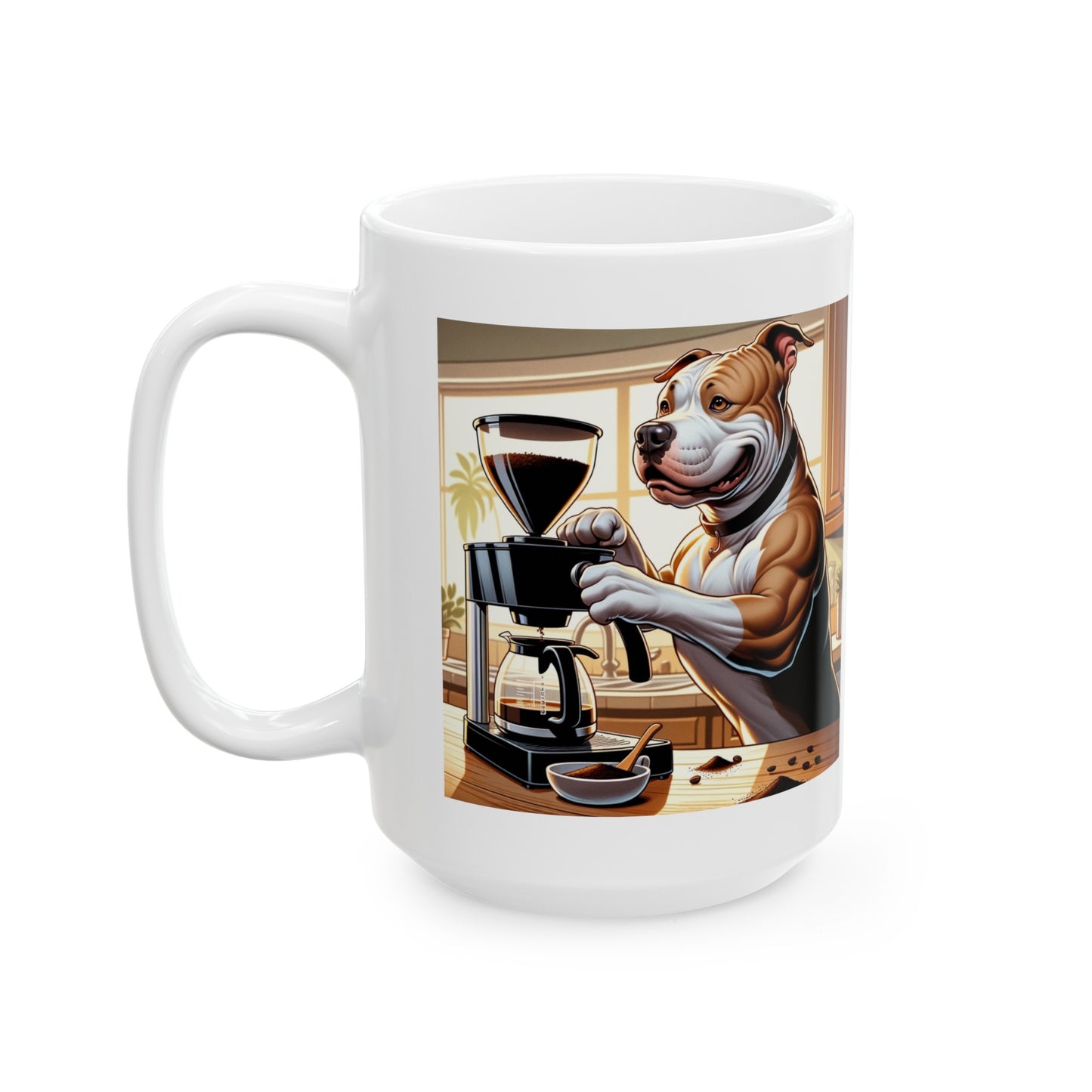 PitBull -Drip Coffee "Strong Brew, Sweet Heart" Ceramic Mug (11oz, 15oz)