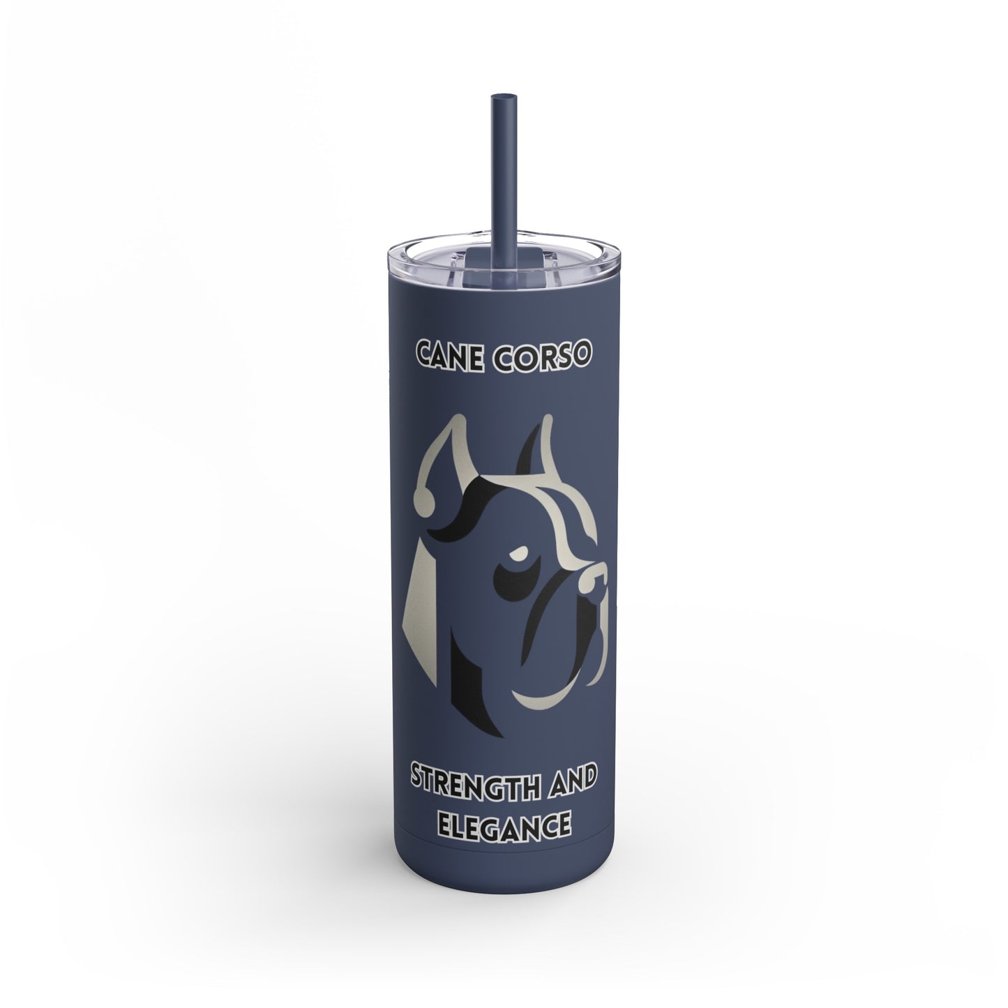 Cane Corso "Strength and Elegance" Skinny Matte Tumbler, 20oz