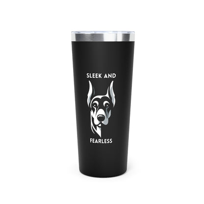 Doberman "Sleek and Fearless" Copper Vacuum Insulated Tumbler, 22oz