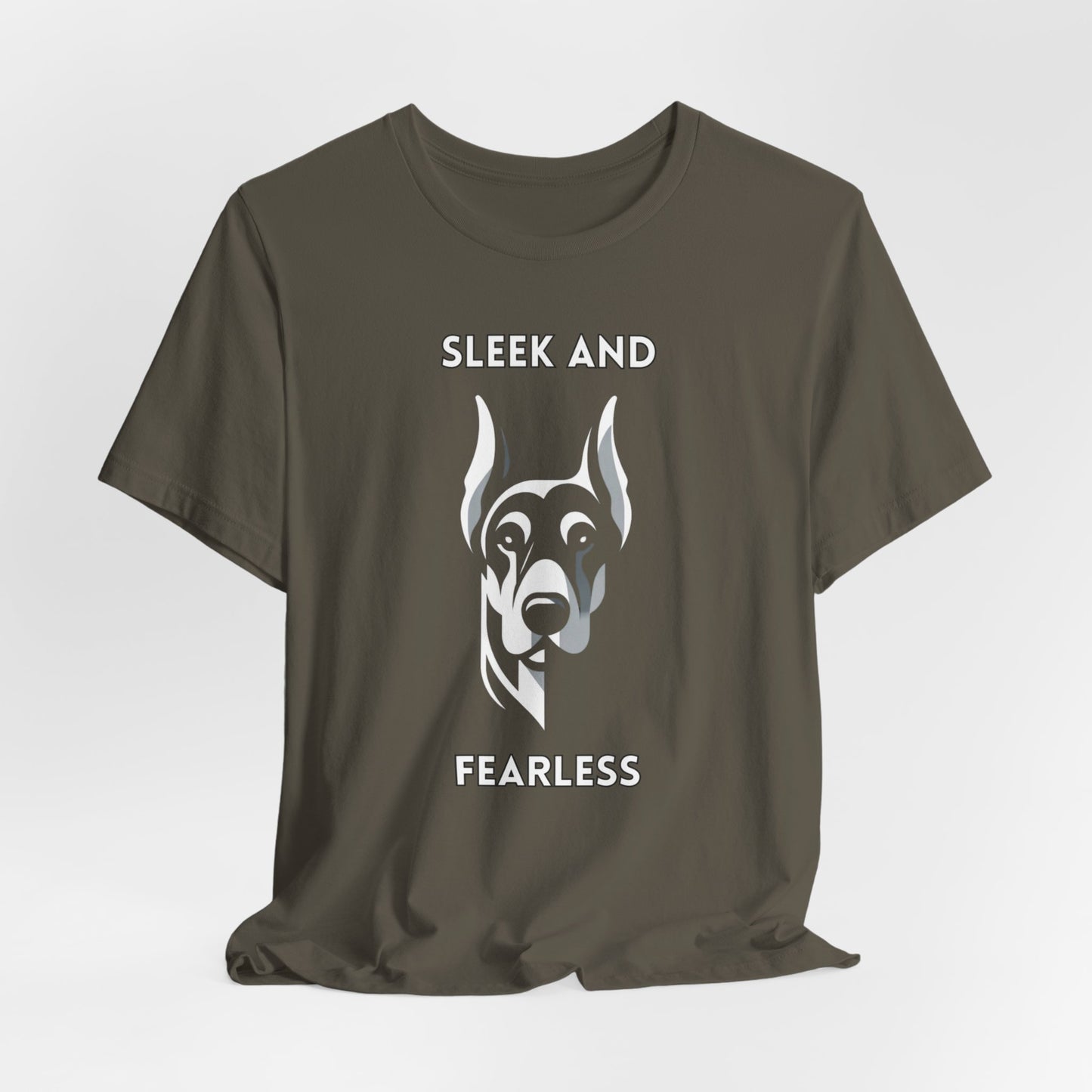 Doberman "Sleek and Fearless" Unisex Jersey Short Sleeve Tee