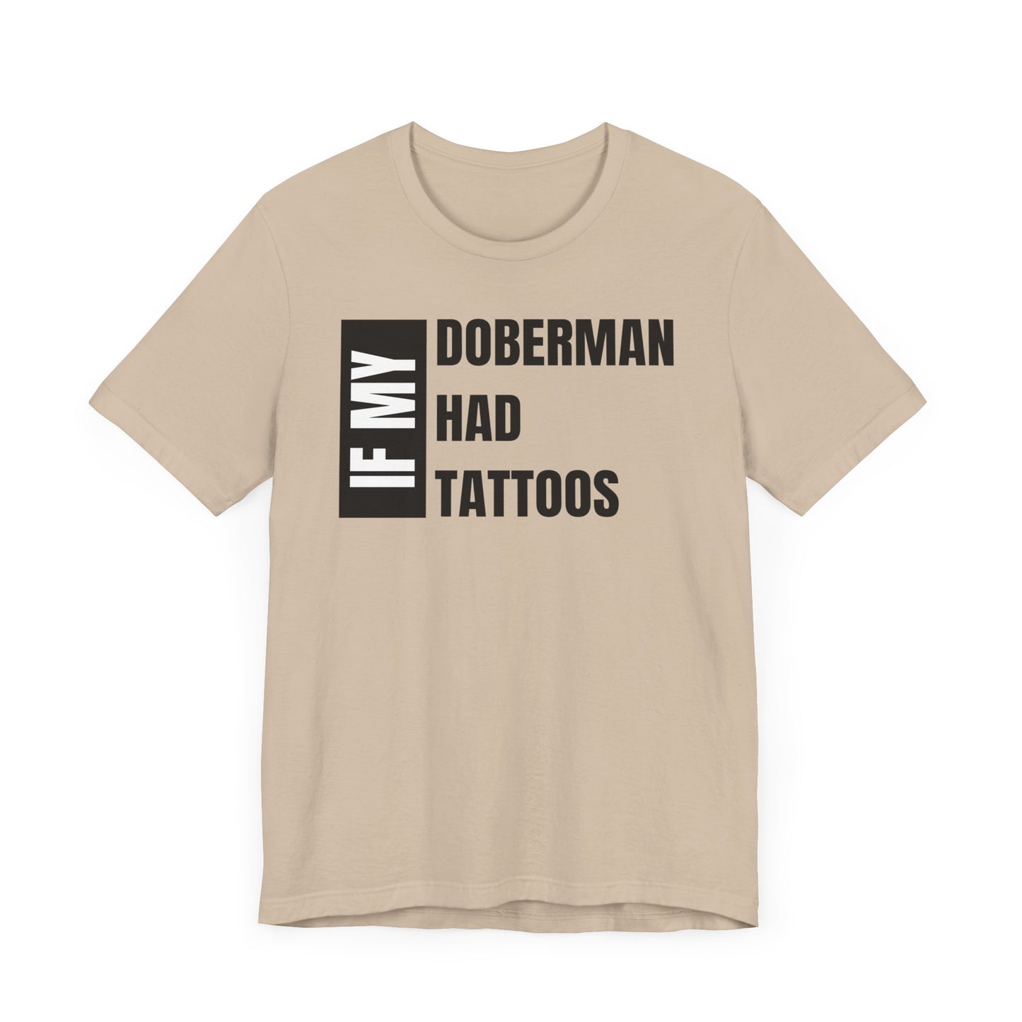 Doberman Unisex Jersey Short Sleeve Tee - Brown & black Doberman