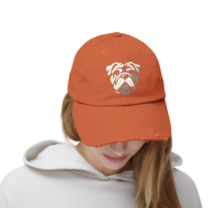 Bulldog - Stylish Unisex Distressed Cap