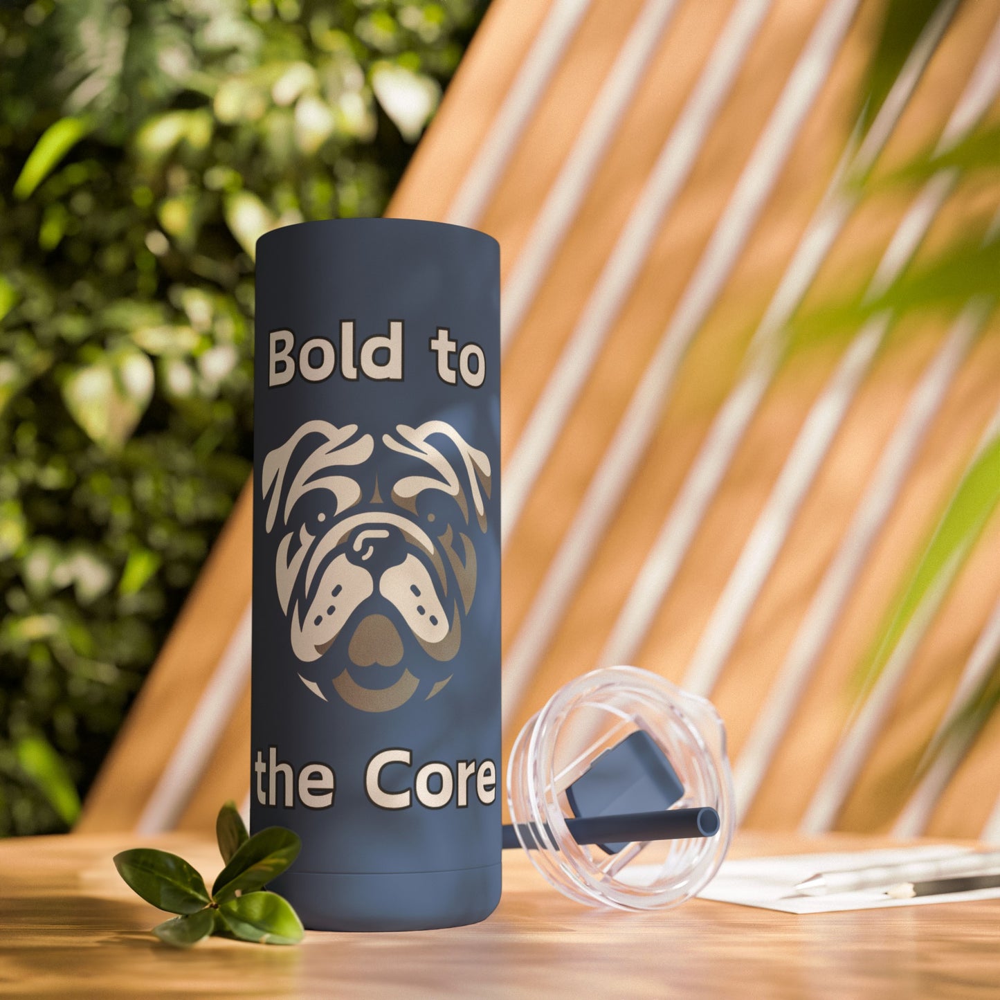 Bulldog "Bold to the Core" Skinny Matte Tumbler, 20oz