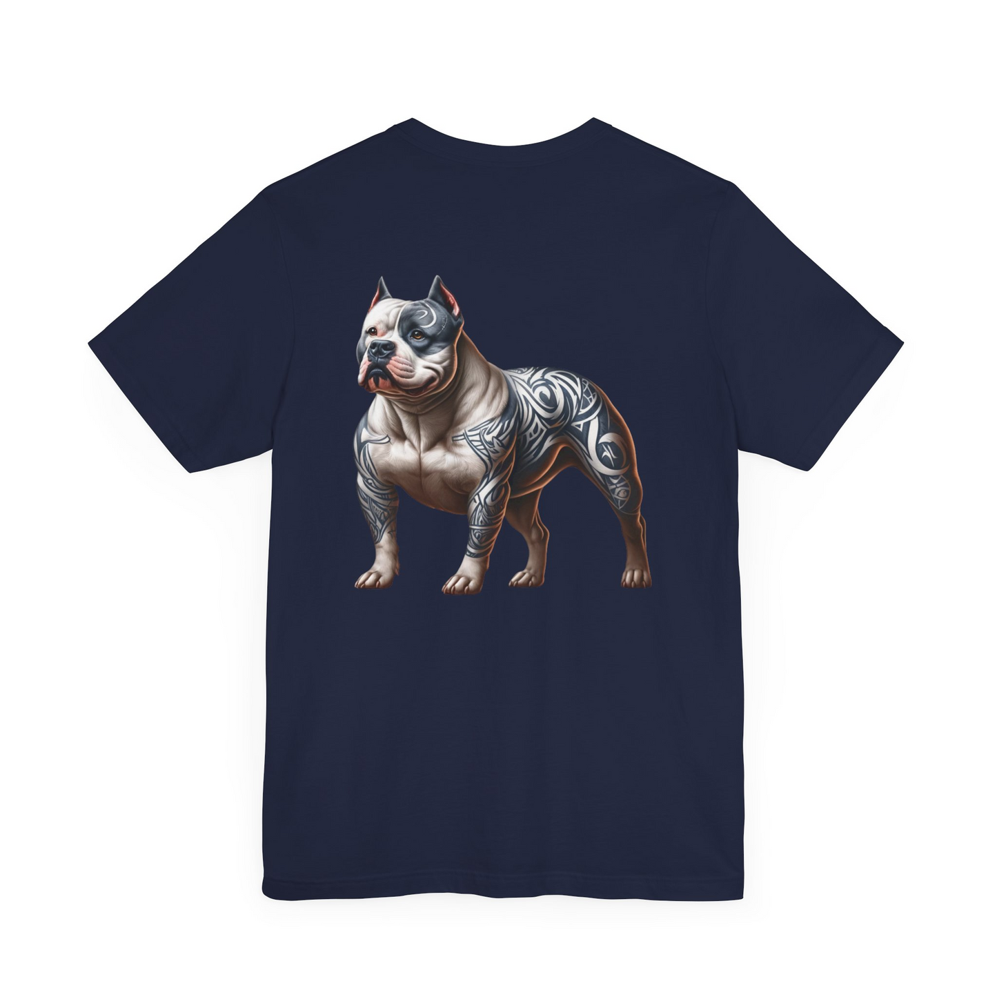 American Bully Unisex Jersey Short Sleeve Tee -White gray left side profile