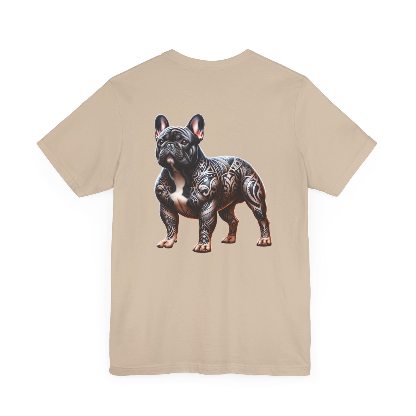 French Bulldog Unisex Jersey Short Sleeve Tee - Left profile