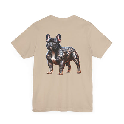 French Bulldog Unisex Jersey Short Sleeve Tee - Left profile