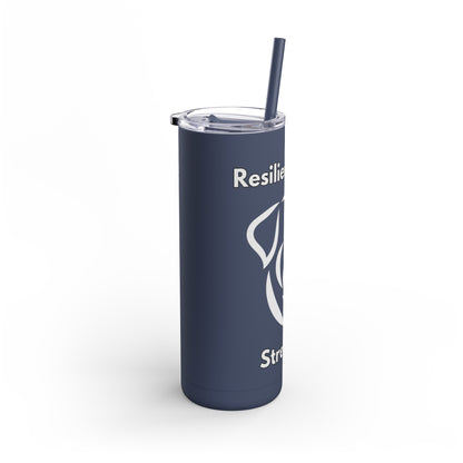 Rottweiler "Resilience with Strength" Skinny Matte Tumbler, 20oz