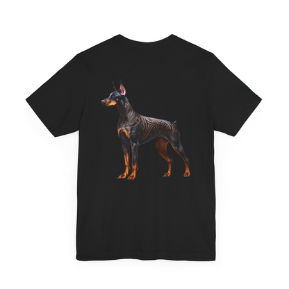 Doberman Unisex Jersey Short Sleeve Tee - Brown & black Doberman