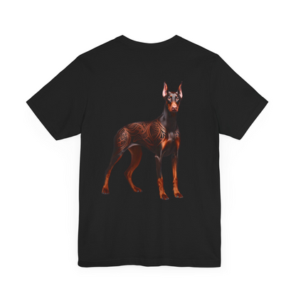 Doberman Unisex Jersey Short Sleeve Tee - Brown Doberman