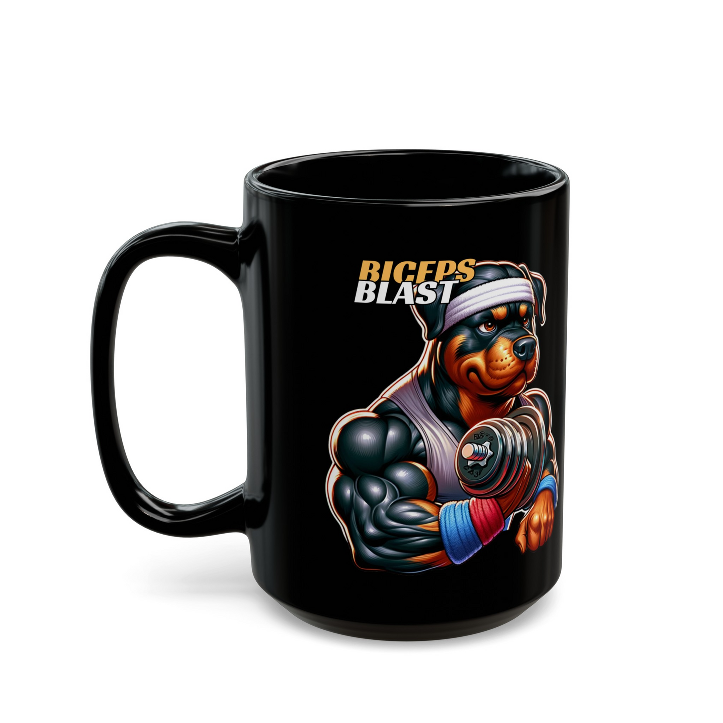 Rottweiler "Biceps Blast" Ceramic Mug, (11oz, 15oz)