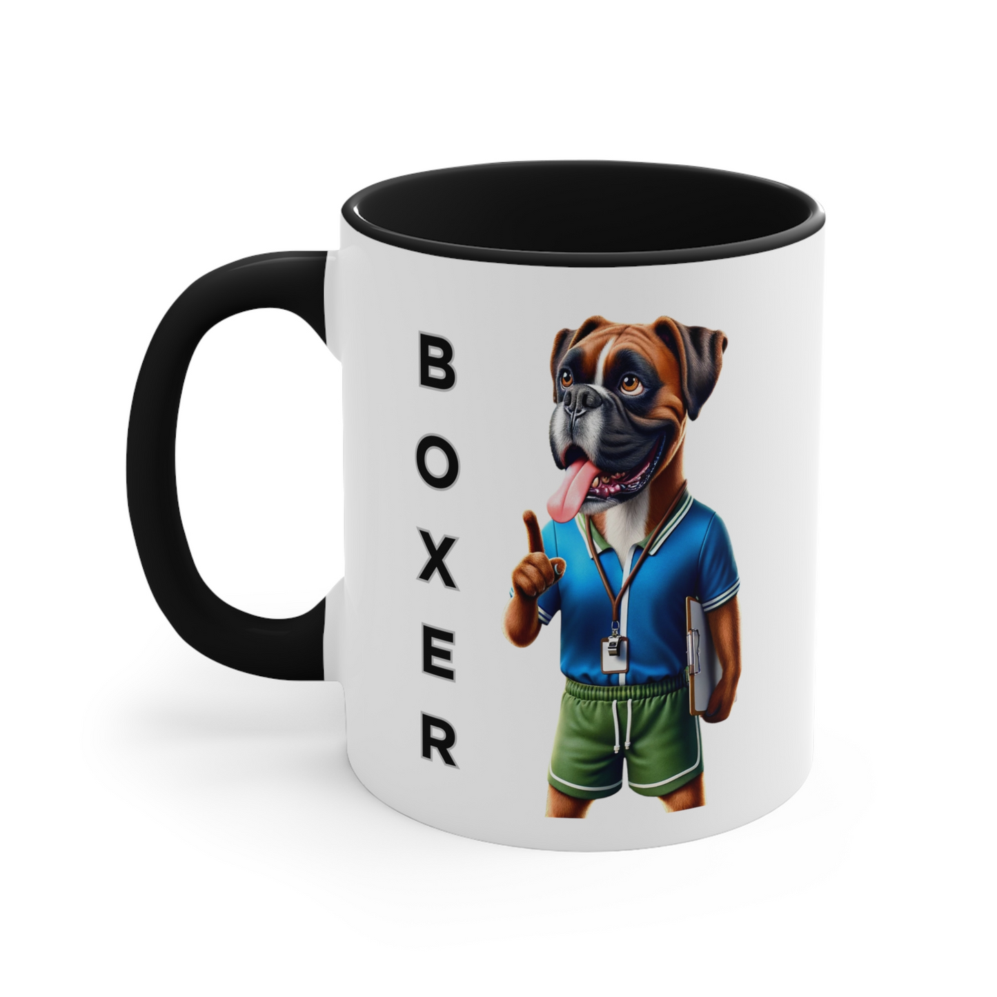 Boxer "Training Begins After Coffee." Ceramic Mug (11oz, 15oz)