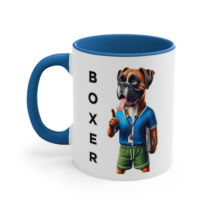 Boxer "Training Begins After Coffee." Ceramic Mug (11oz, 15oz)